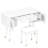 Versatile White Vanity With Charging, Storage Compartments, And Construction Makeup Table Built - In Power, Cabinets, Thoughtful Detail Design-403444445