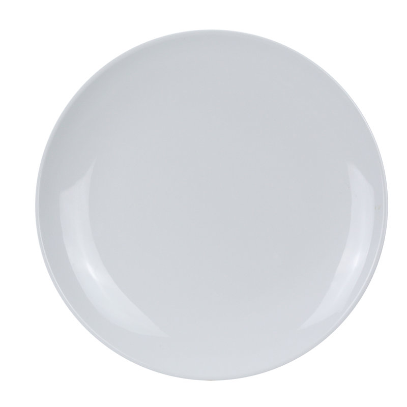 Assiette plate en mélamine à motif coupé