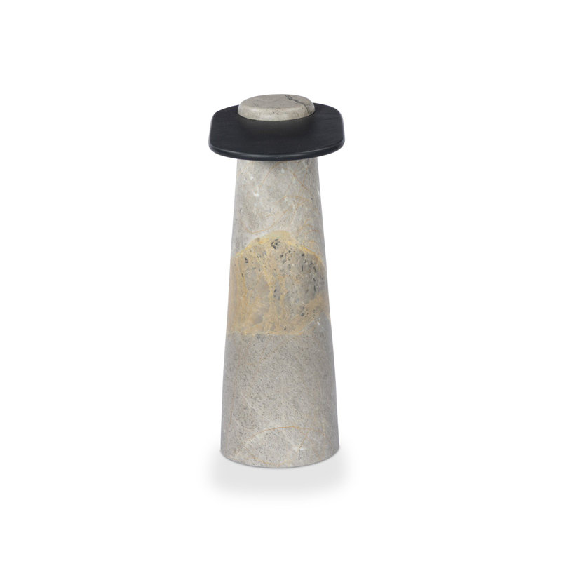 Raz End Table-Grey Layered Marble