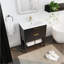 Meuble-lavabo de 30 po avec lavabo et 2 tiroirs à fermeture en douceur, poignée dorée-LPB01030BCTG-BL9075