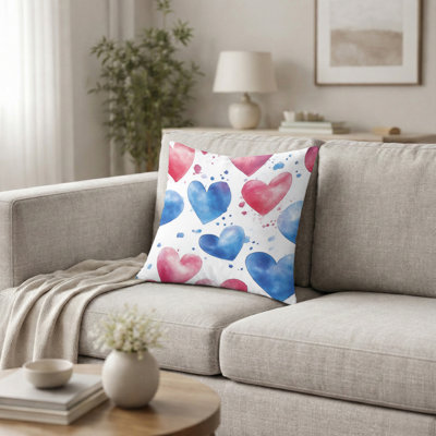 Coussin décoratif abstrait - Coussin imprimé "French Country Heart Path"