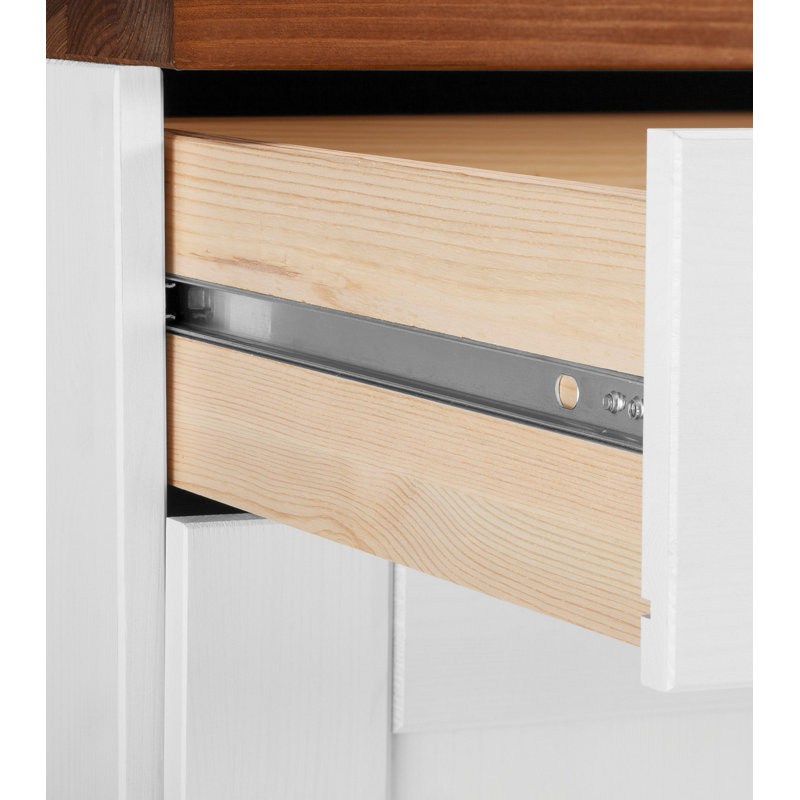 Edgarton Matte Base Unit, White/Honey