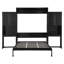 Grand lit escamotable avec bureau, coiffeuse et armoires rabattables - Lit mural peu encombrant pour les petites pièces, espresso-48953902