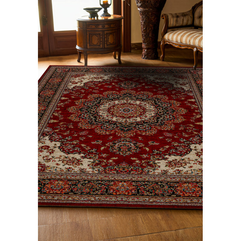 Tapis en coton imprimé chenille Guria, Rectangle 3 pi 4 po x 6 pi 7 po