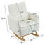 Chaise berçante en velours avec coussin Accent, confort ultime pour votre maison