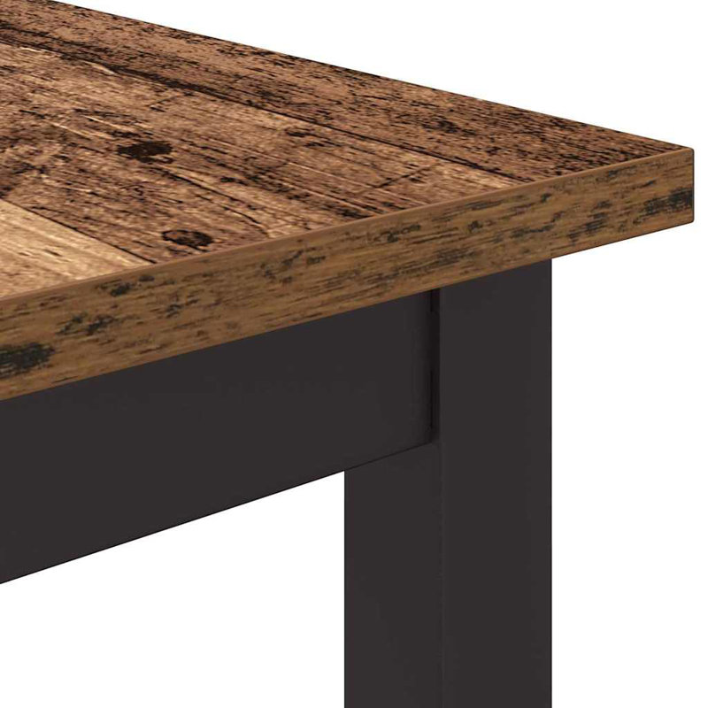 Metal Base Writing Desk, Old Wood