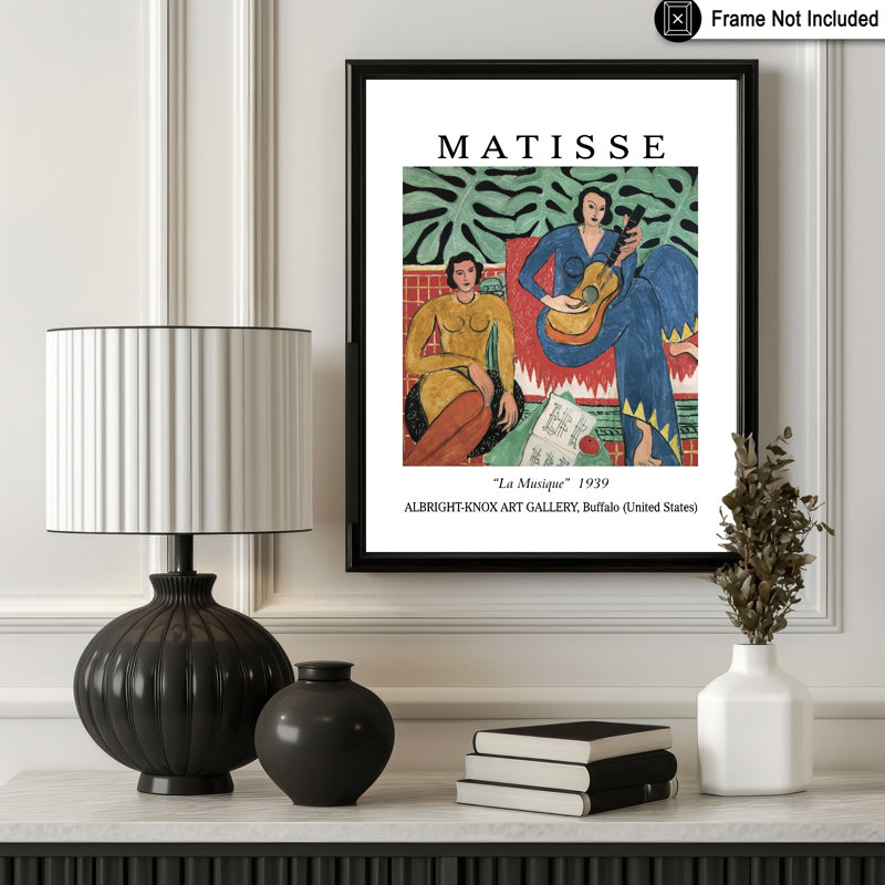 Henri Matisse - La Musique, H 24 po x l 32 po, Affiche, Sans cadre