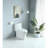 1.1/1.60 GPF Dual-Flush One Piece Toilet, Water-Saving Elongated Comfort Height Floor Mounted, Soft Closing Seat, 1000 Gram Map Flushing Score Toilet, Glossy White-123310607