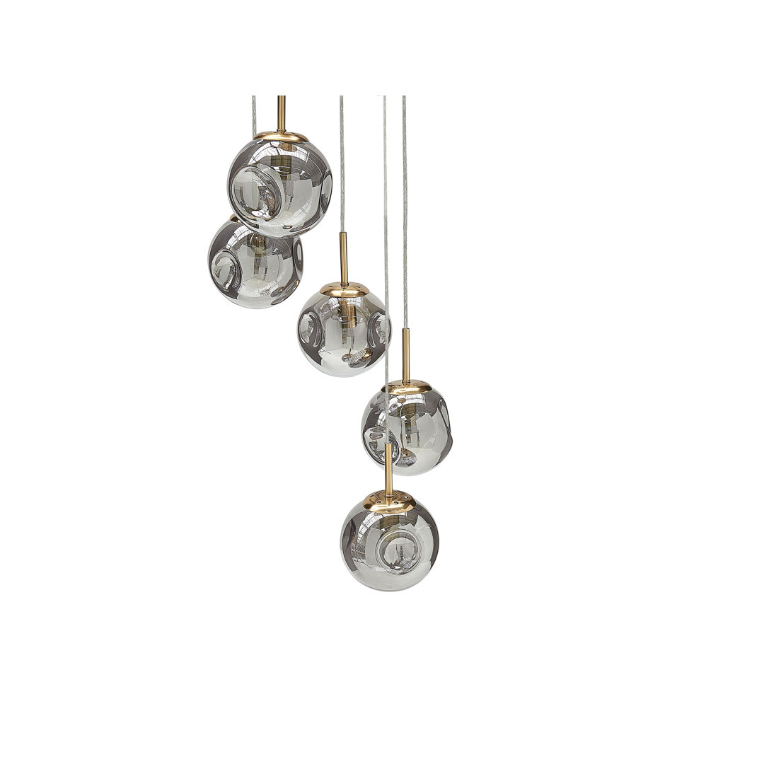 Awbree - Light Transparent/Brass Cluster Pendant