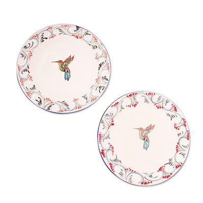 Colibri  Ceramic Dinner Plates (Pair)