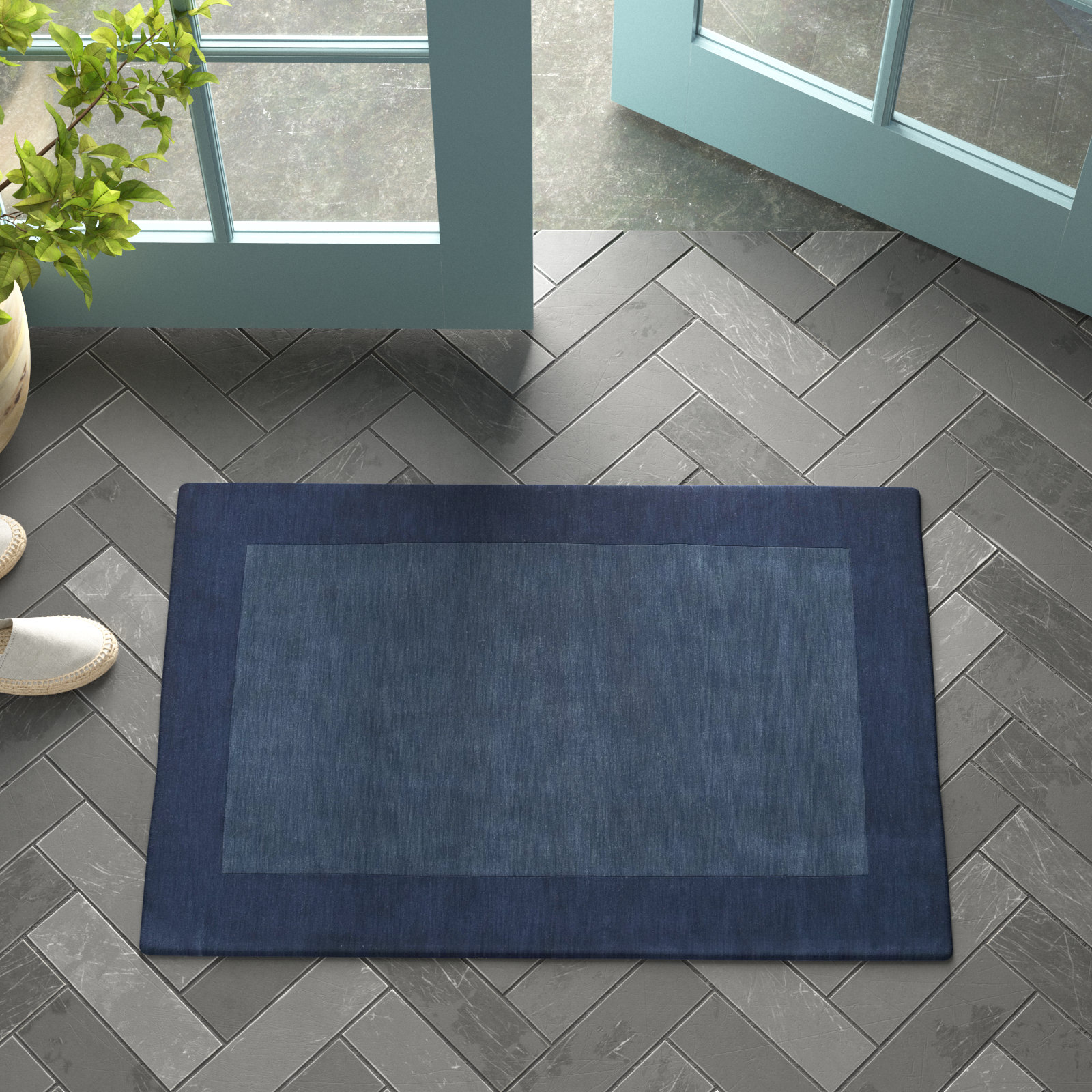 Dolma Hand Loomed Wool Rug, Rectangle 2' x 3'