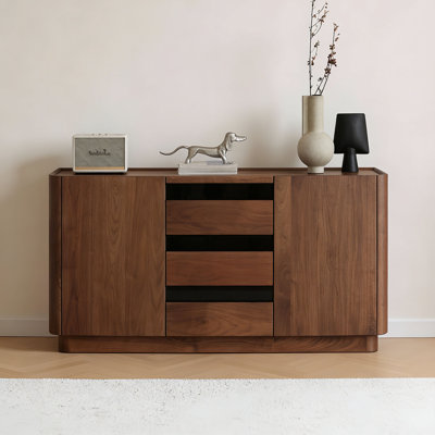 Large-capacity solid wood storage sideboard
