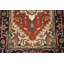 Tapis traditionnel orange en laine fait à la main médaillon 3 x 5