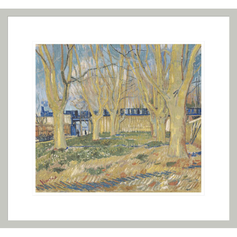 Le train bleu par Vincent van Gogh, 17,75 po H x 19,15 po L