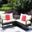 Canapé modulaire brun 3 pièces avec rangement - Outdoor Living Outdoor,