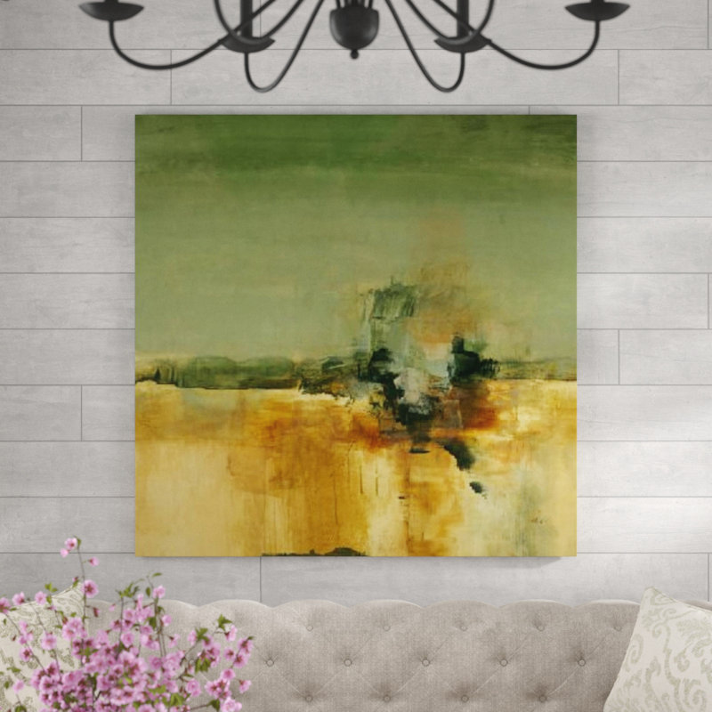 New Hope III - peinture, H 47 po x l 47 po x P 1,5 po, Image au pinceau gel