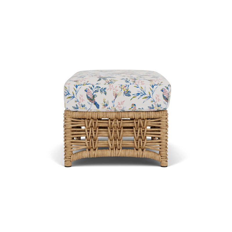 Magnolia Outdoor Ottoman, Whimsical Bird Song