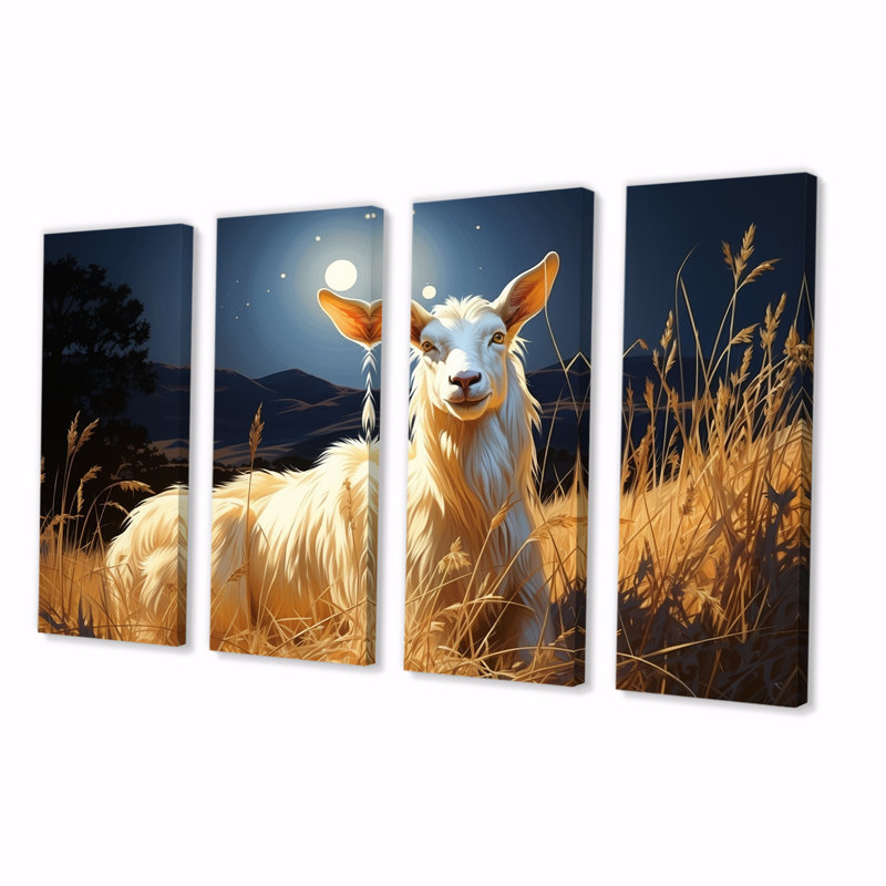 Ensemble d'art mural blanc 4 pièces, H 32 po x l 64 po