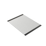 Roller Mat, Stainless Steel with Black Edging; Compatible with 1600, 1606, 1634, 1635 sinks