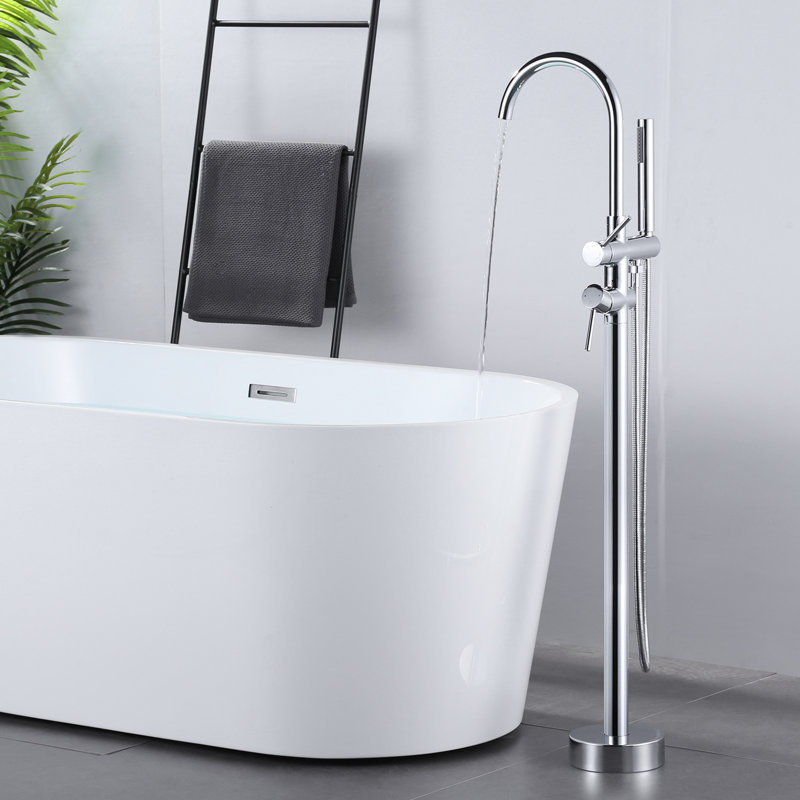 Floor Tub Spout with Diverter, Chrome