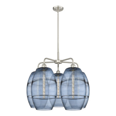 Dundrod 5 - Light Steel Dimmable Round / Oval Chandelier