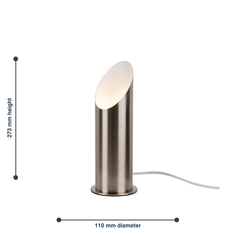 Kari 27.3cm Torchiere Floor Lamp, Satin Nickel