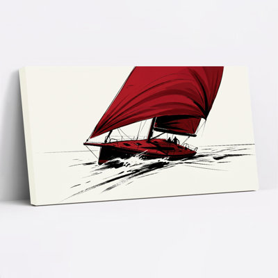Voile de bateau à voile, reproduction d'art sur toile, ensemble de 1