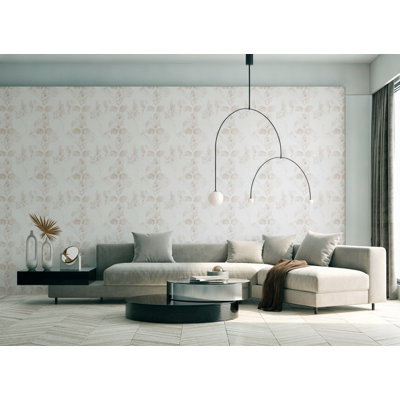 Ethereal Vinen Brown Wallpaper
