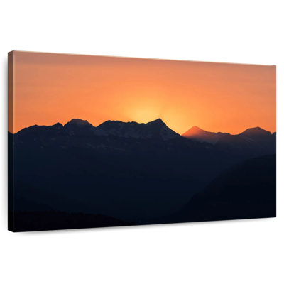 Alvord Glacier National Park Mountain Sunset