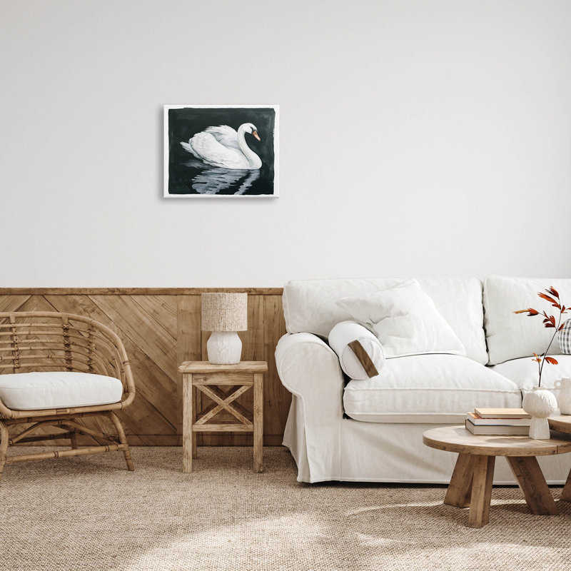 «Elegant Swan Reflection Portrait» par Grace Popp, H 16 po x l 20 po x P 1,5 po
