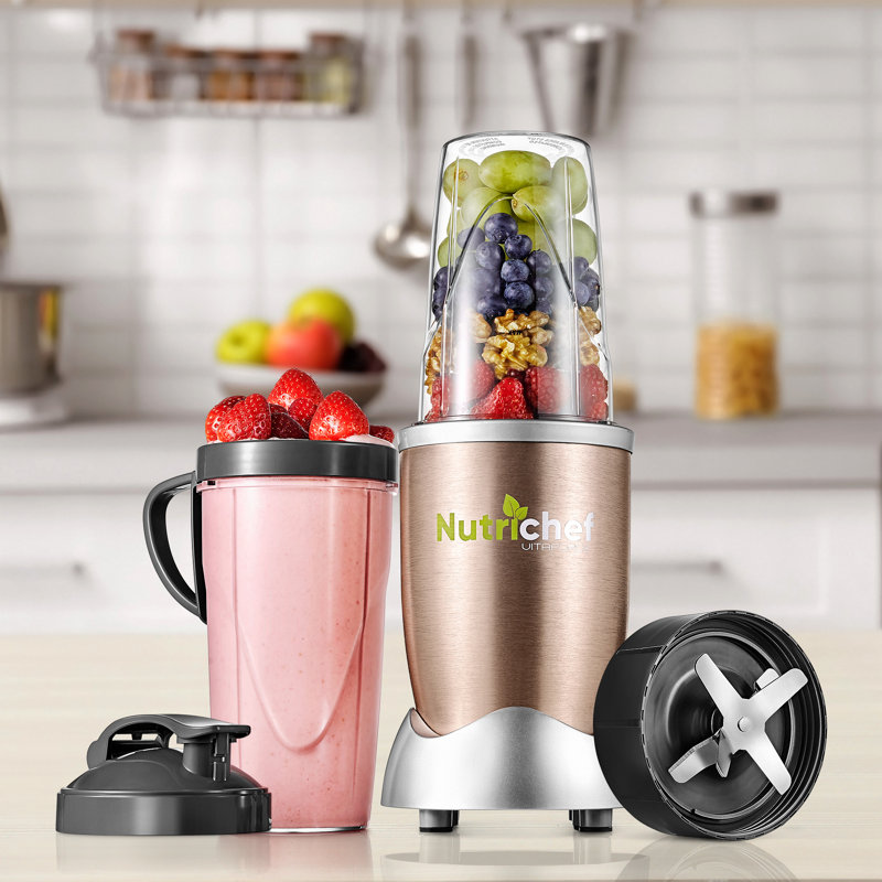 NutriChef 600oz. Personal Blender, Gold