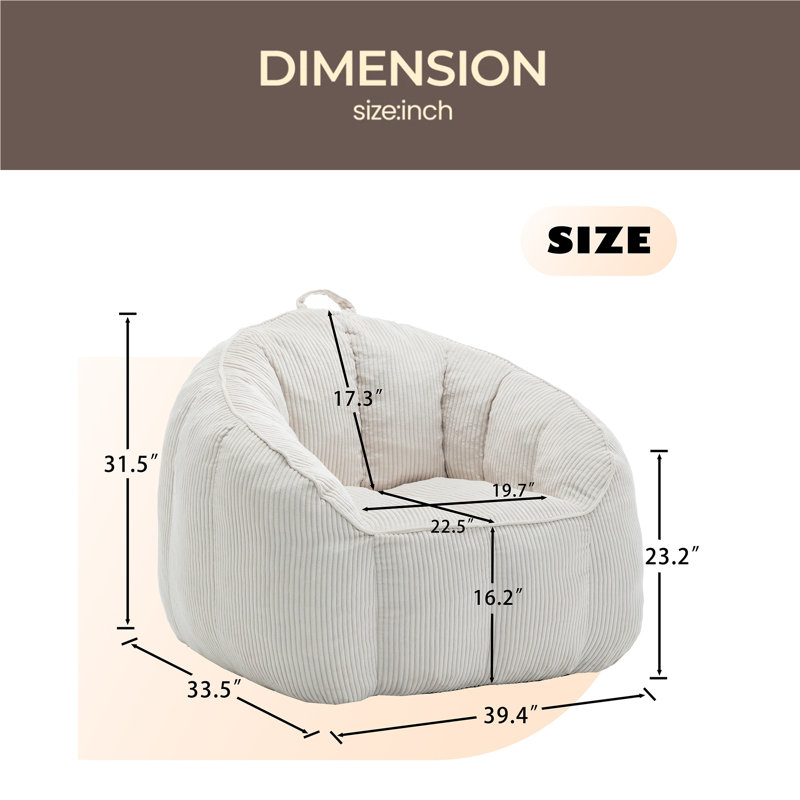 Fauteuil à billes Giant, Beige