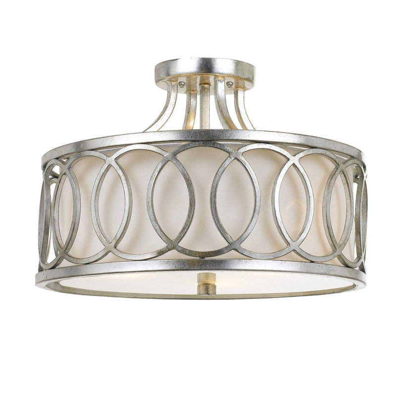 Charliemae Semi Flush Mount, Antique Silver