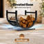 U-Shaped Metal Firewood Rack