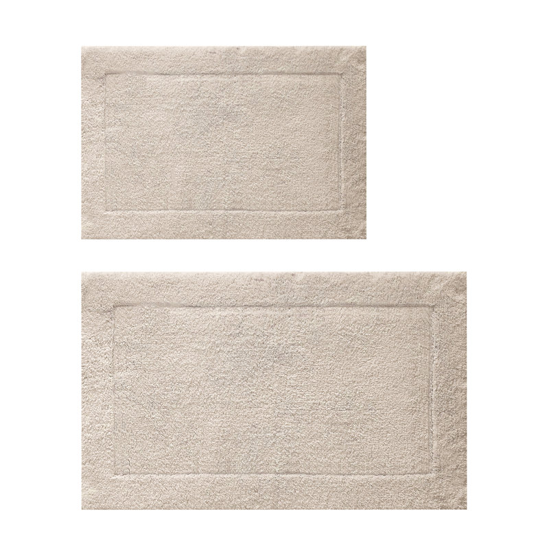 Ensemble de tapis de bain 100% coton Border, Beige
