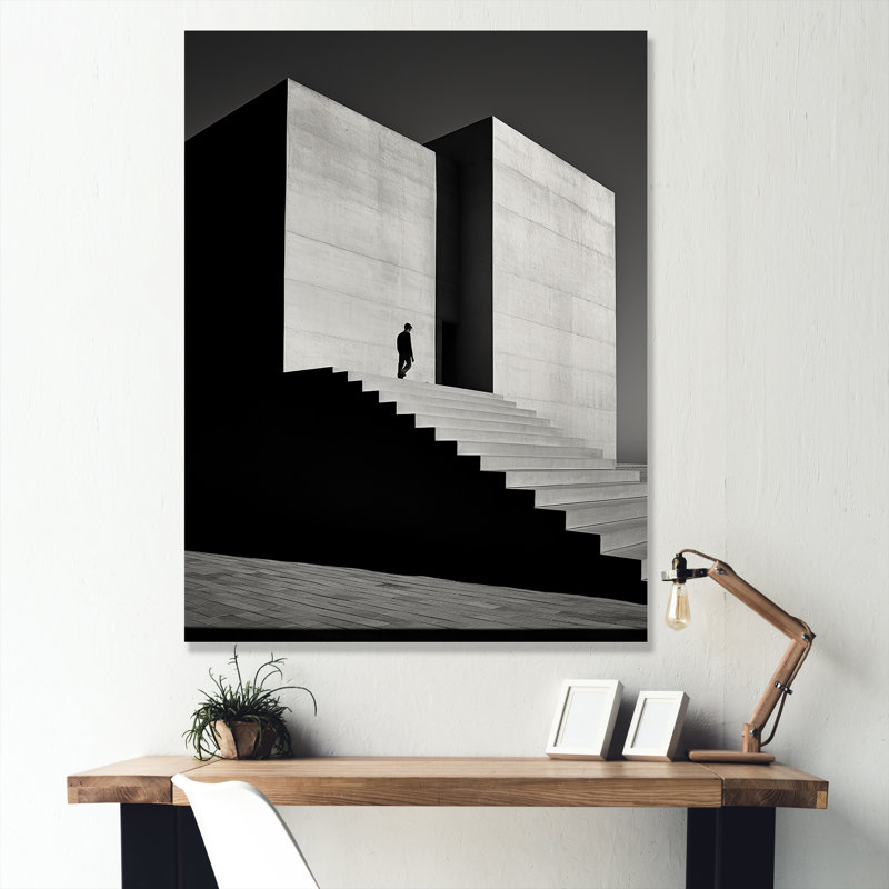 Photo noir et blanc des tours III - salon d'art mural, Toile tendue, H 44 po x l 34 po