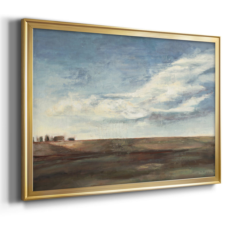 Toile tendue encadrée Coming Storm, Or, H 18 po x l 26 po x P 1,5 po