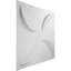 Panneau mural 3D 19,625 "x 19,625" en blanc (paquet de 12)