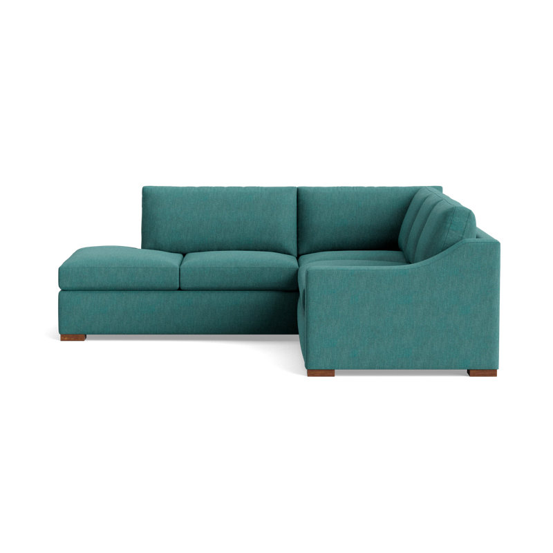 Lucca Corner Sectional, Performance Weave - Spruce, Left Hand Facing