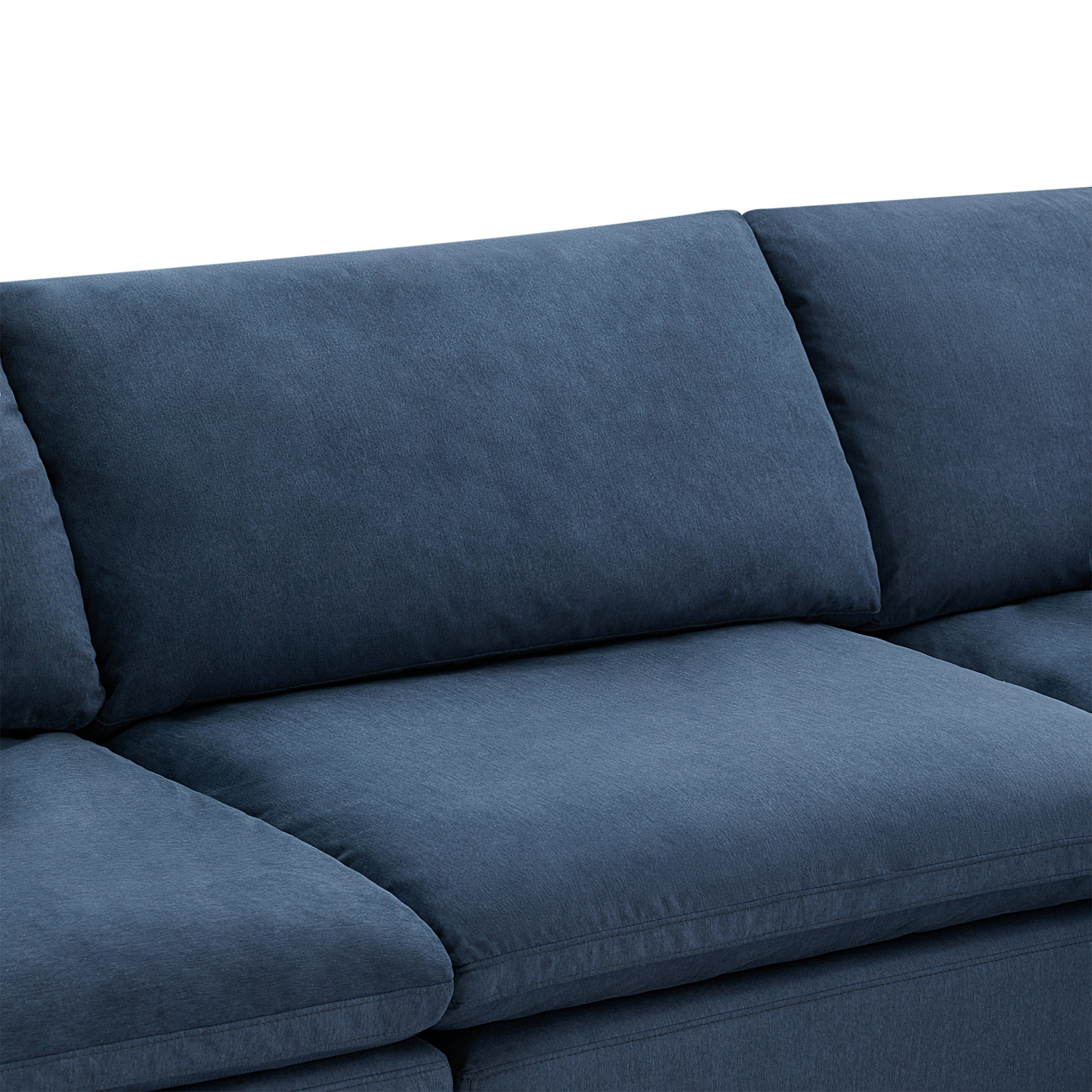 Calana Cloud Modular Sectional, Navy, 3 Piece