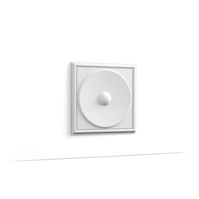 1 in x 13-1/8 in x 13-1/8 in Autoire Prime White Polyurethane 3D Decorative Wall Panel