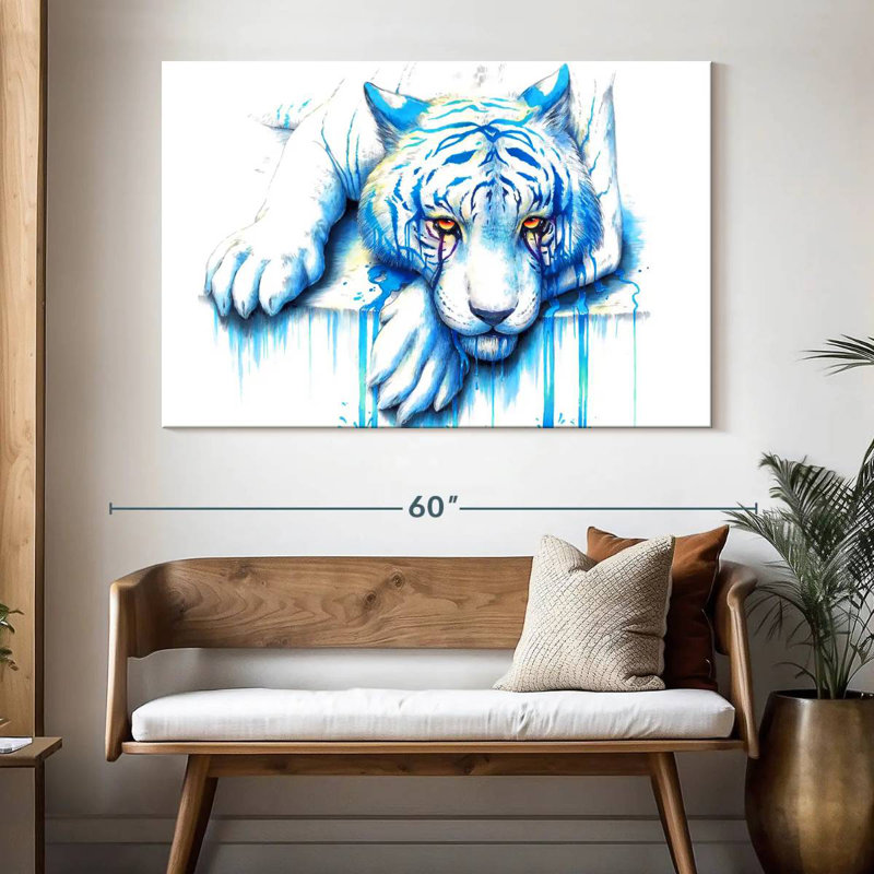 Larmes bleues, H 34 po x l 51 po