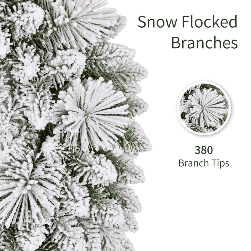 20 ft Flocked Spruce Artificial Christmas Garland