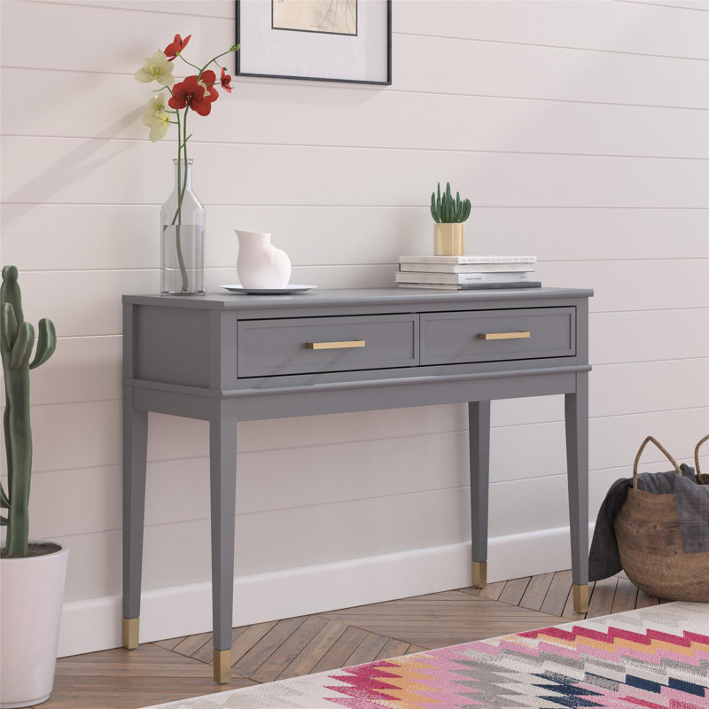 104.39Cm Console Table, Graphite Grey