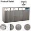 Remise à ordures en métal gris pour pelouse de jardin - Peut accueillir 3 poubelles, une pourriture facile à utiliser et à assembler, des soutes en acier galvanisé, propre