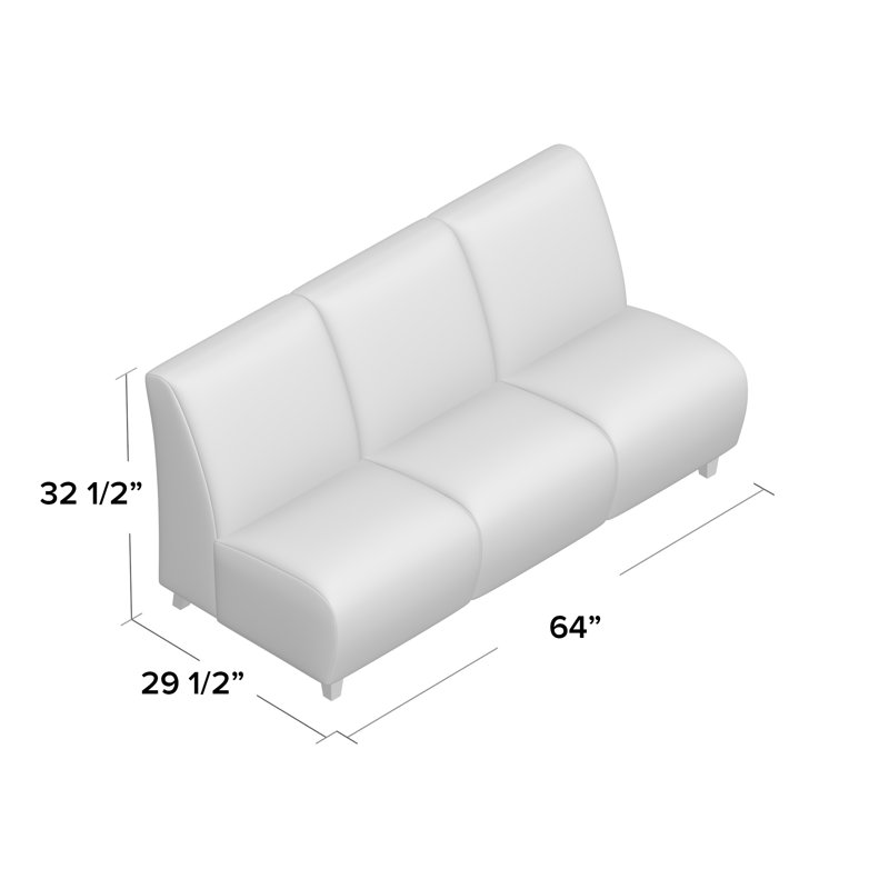 Fauteuil tandem 3 places Siena, Noir Patriot Plus - nettoyez le vinyle avec un lin, Moka