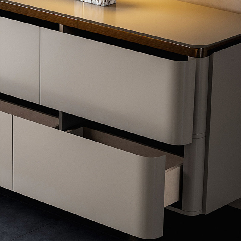 Buffet de luxe italien léger avec rangement, H 35,43 po x l 70,87 po x P 15,75 po