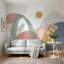 Papier peint blanc avec décoration murale neutre minimaliste amovible-343528121-343528118
