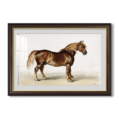 Cheval de trait, milieu du XIXe siècle - James Ward - Estampe encadrée sur mesure