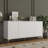 Wood Console Table with Adjustable Shelves, Creative carved
